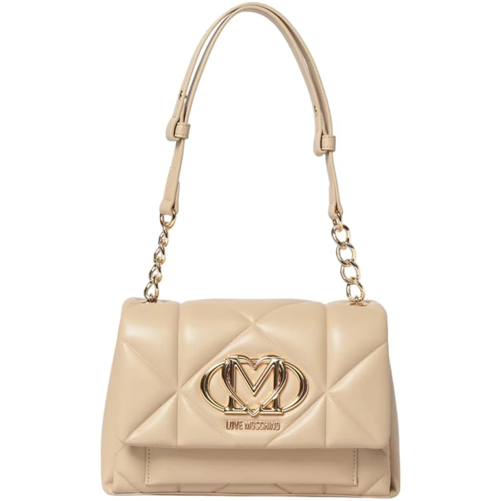 Love Moschino Bolsos De Hombro Bags Mujer Beige 