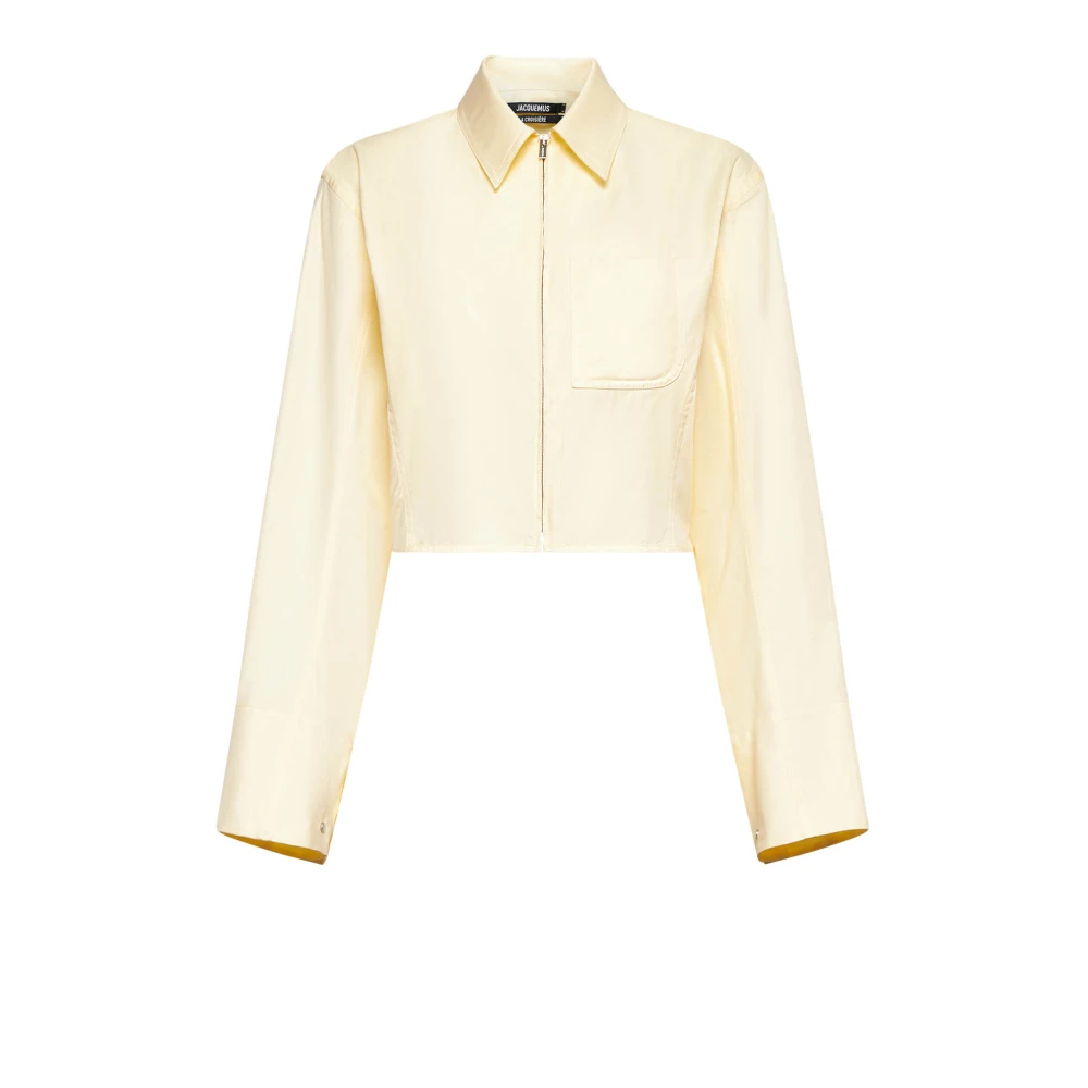 Jacquemus Bruin leren slingback met Monile decoratie Yellow Dames