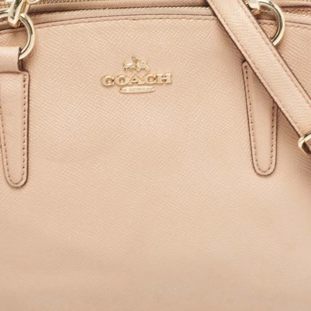 Coach Pre-owned Leather shoulder-bags Orange Dames