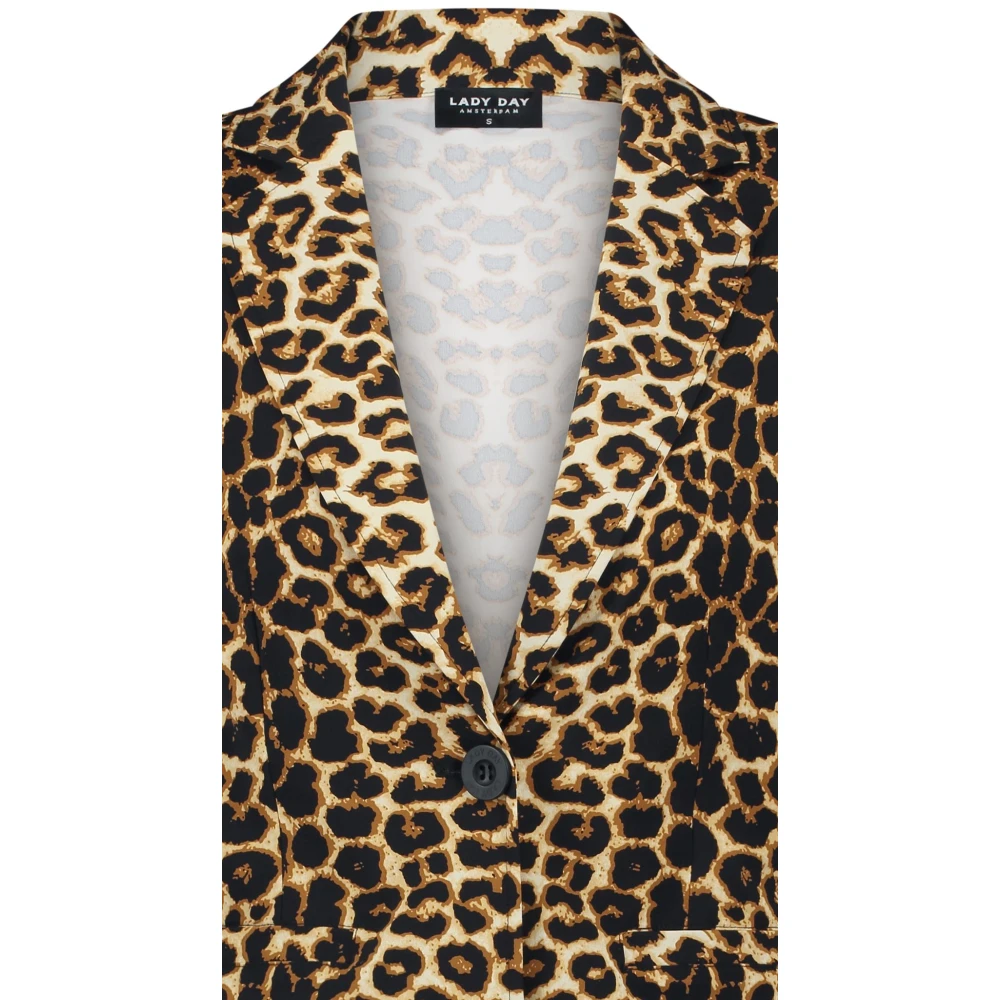 Lady Day Luipaardprint Blazer Brown Dames