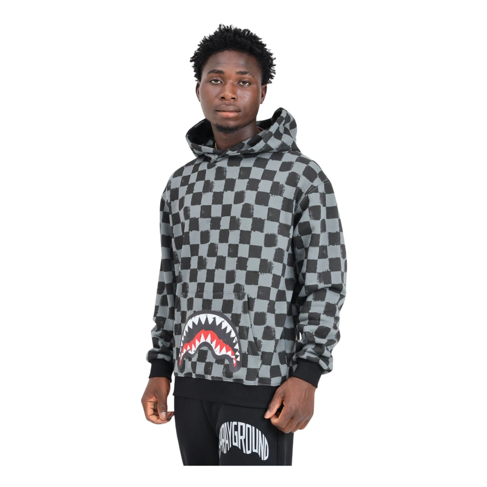 Sprayground Grijze Haaienprint Hoodie Gray Heren