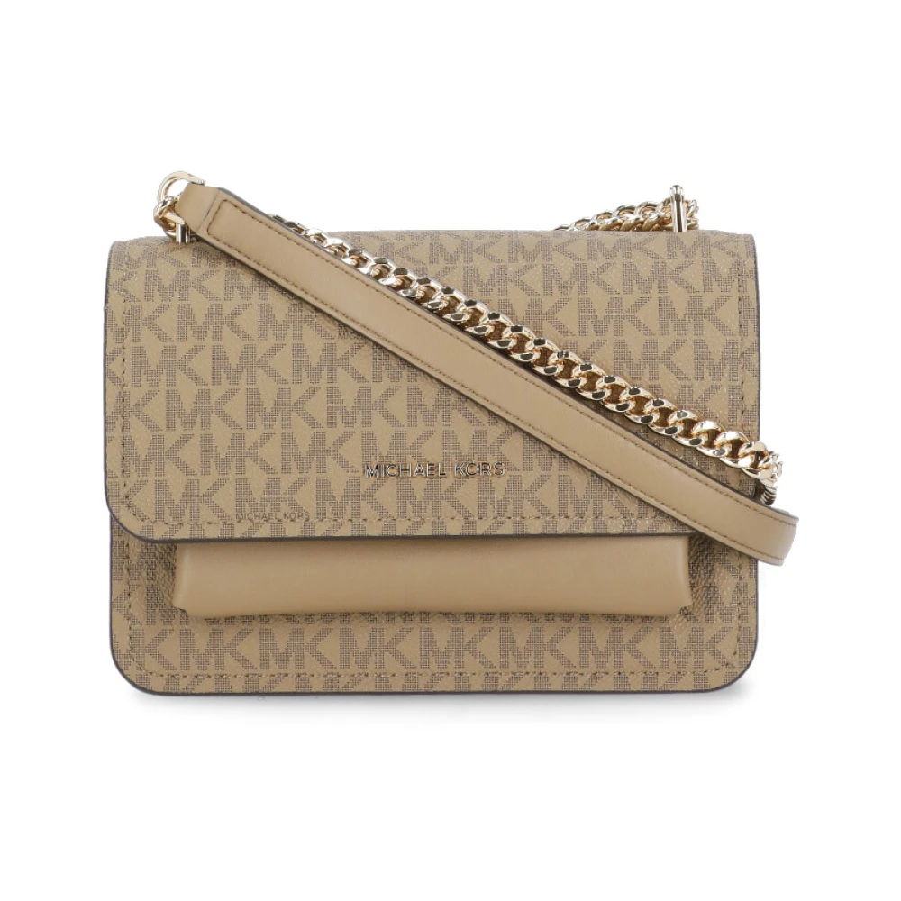 Michael Kors Bruine Schoudertas met Monogram Patroon Brown Dames