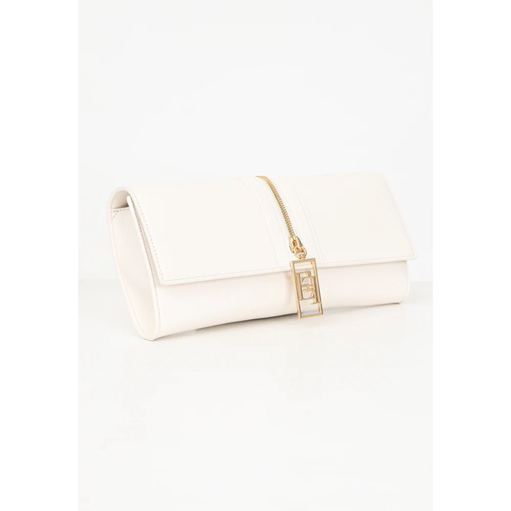 Elisabetta Franchi Witte Synthetisch Leren Clutch Tas Yellow Dames