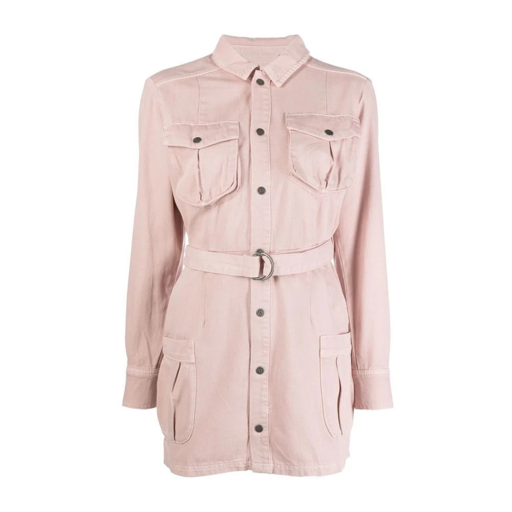 Ksubi Roze Katoenen Midi Jurk Pink Dames