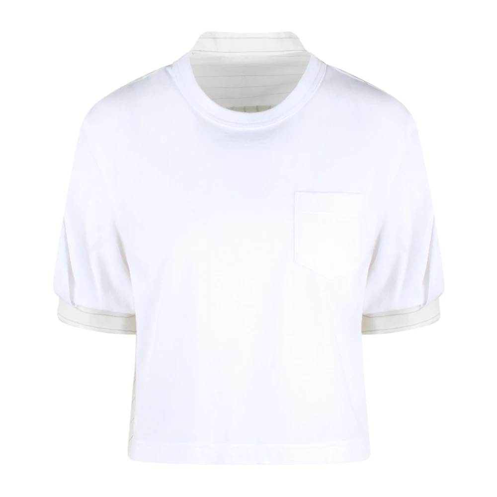 Sacai - Tops > T-Shirts - White - Sacai - Modalova
