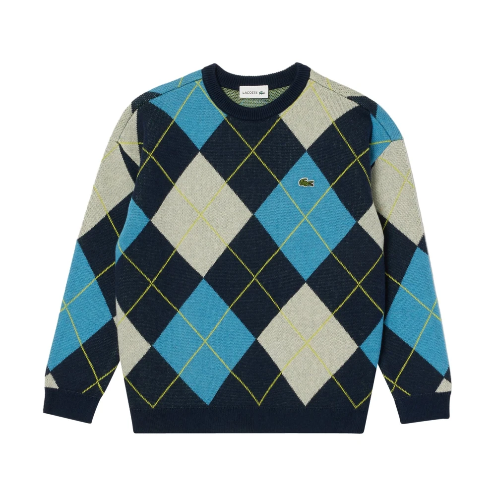 Lacoste Boys Multicolor Kids Knitwear, 2 Y, Argyle Knit Jumper