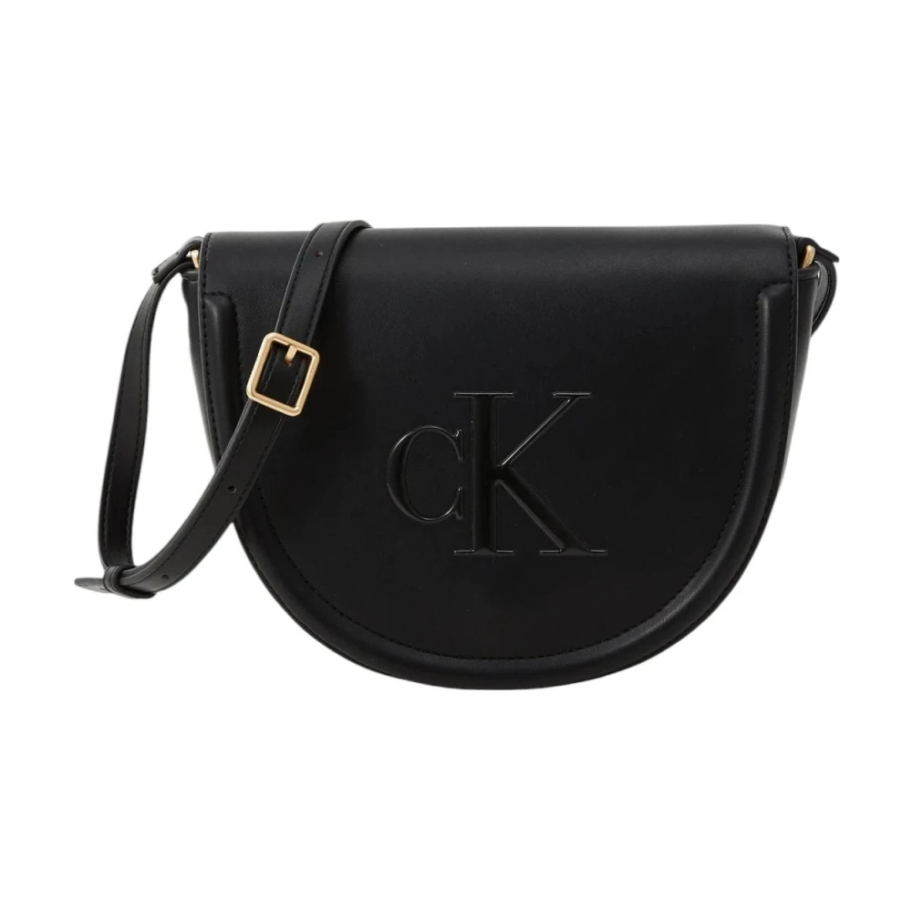Calvin Klein Women's Black Saddle Crossbody Bag