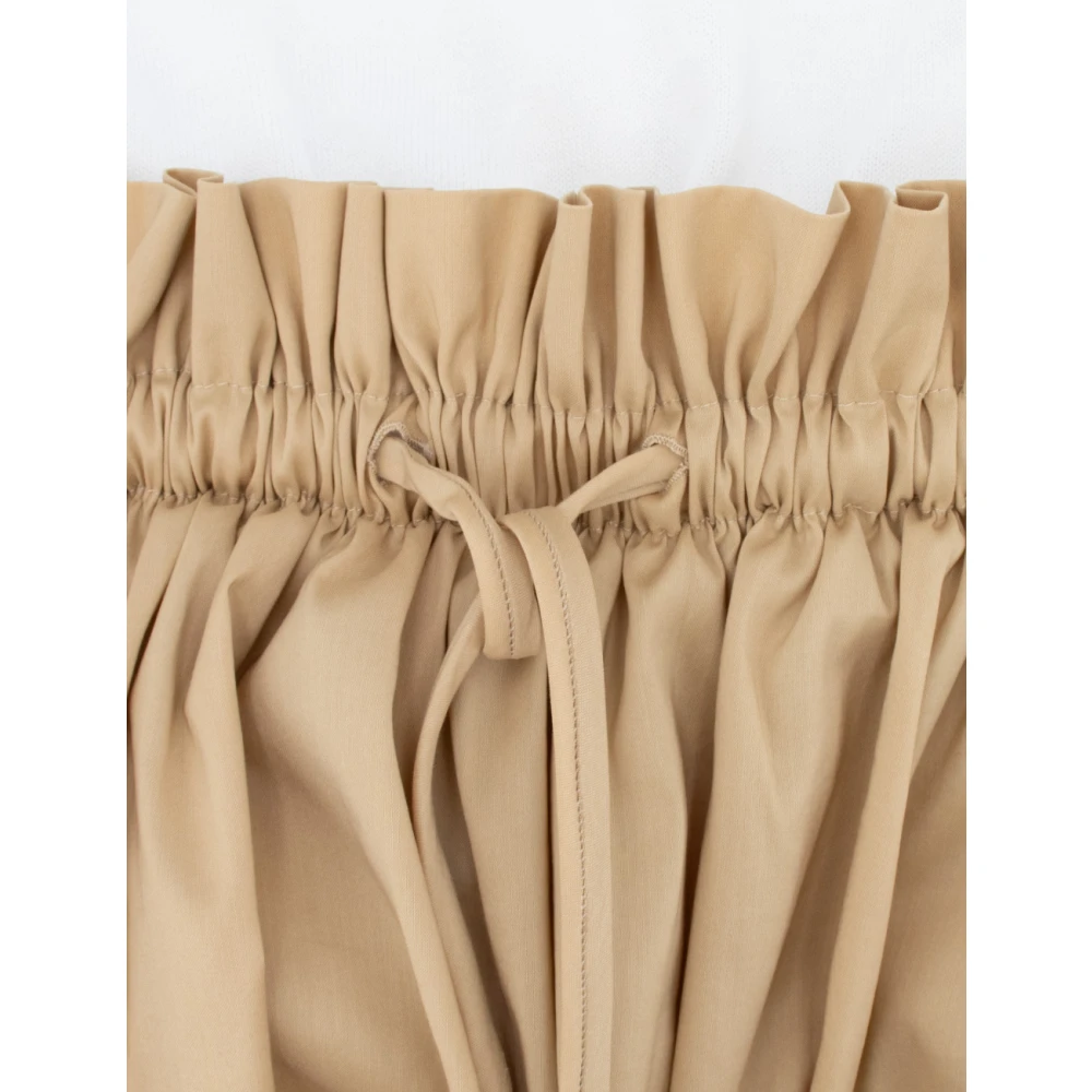 Fabiana Filippi Poplin T-shirt Jurk met Elastische Tailleband Multicolor Dames