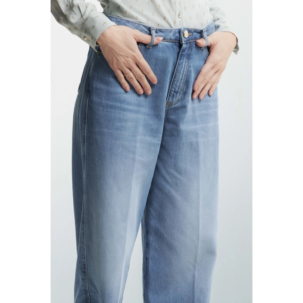 Kocca Stone-Washed Straight Leg Jeans Blue Dames