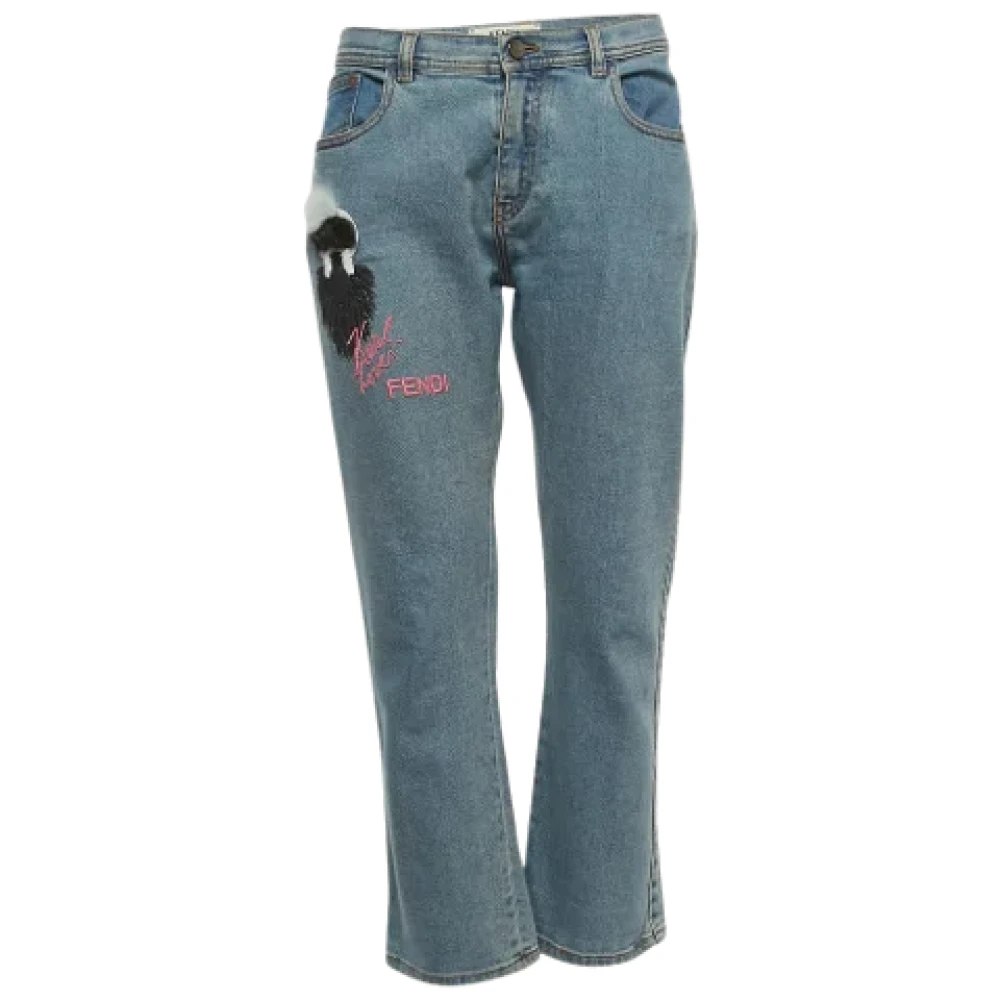 Fendi Vintage Pre-owned Denim jeans Blue Dames