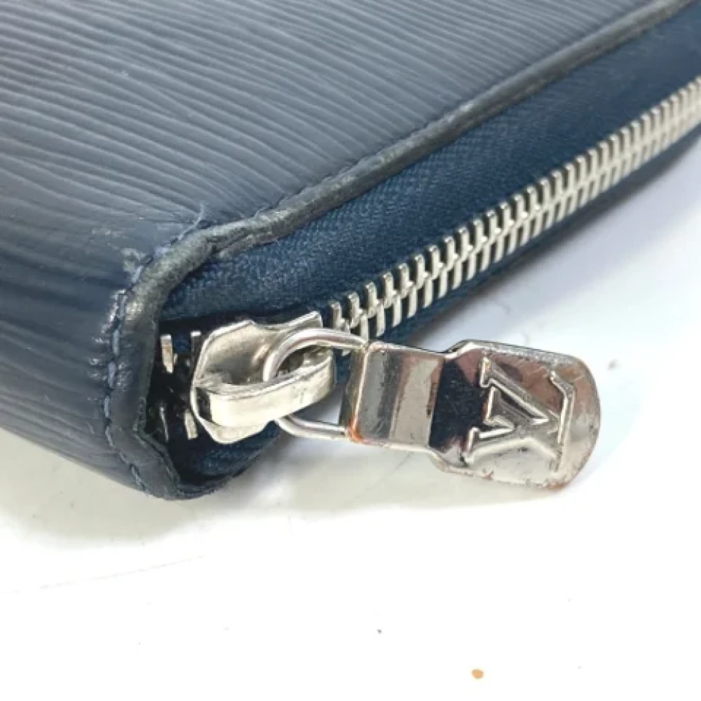 Louis Vuitton Vintage Pre-owned Leather wallets Blue Heren