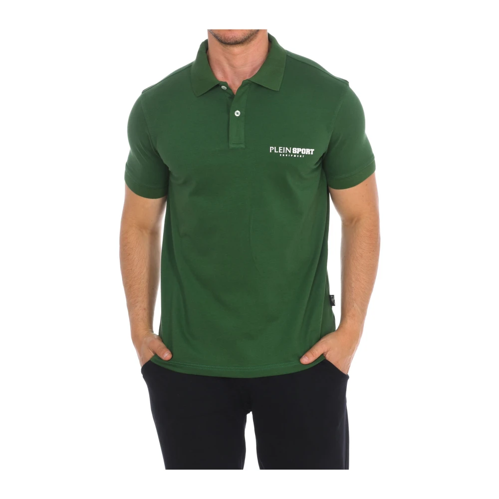 Plein Sport Men's Green Polo Shirts,, Short Sleeve Polo Shirt Medium