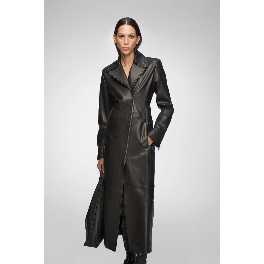 Vespucci by VSP Marisol Zwarte leren jas Black Dames