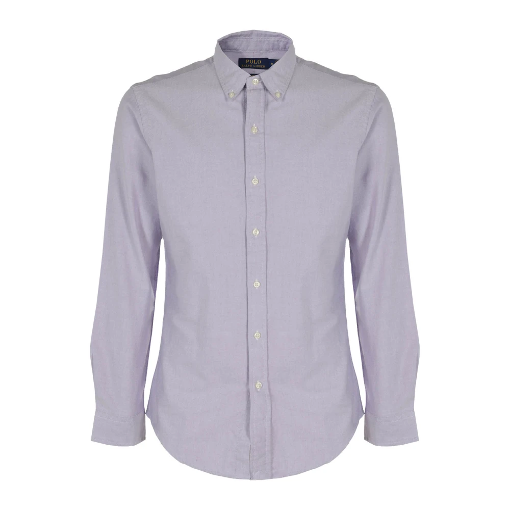 Ralph Lauren Lange mouw knoop omlaag shirt Purple Heren