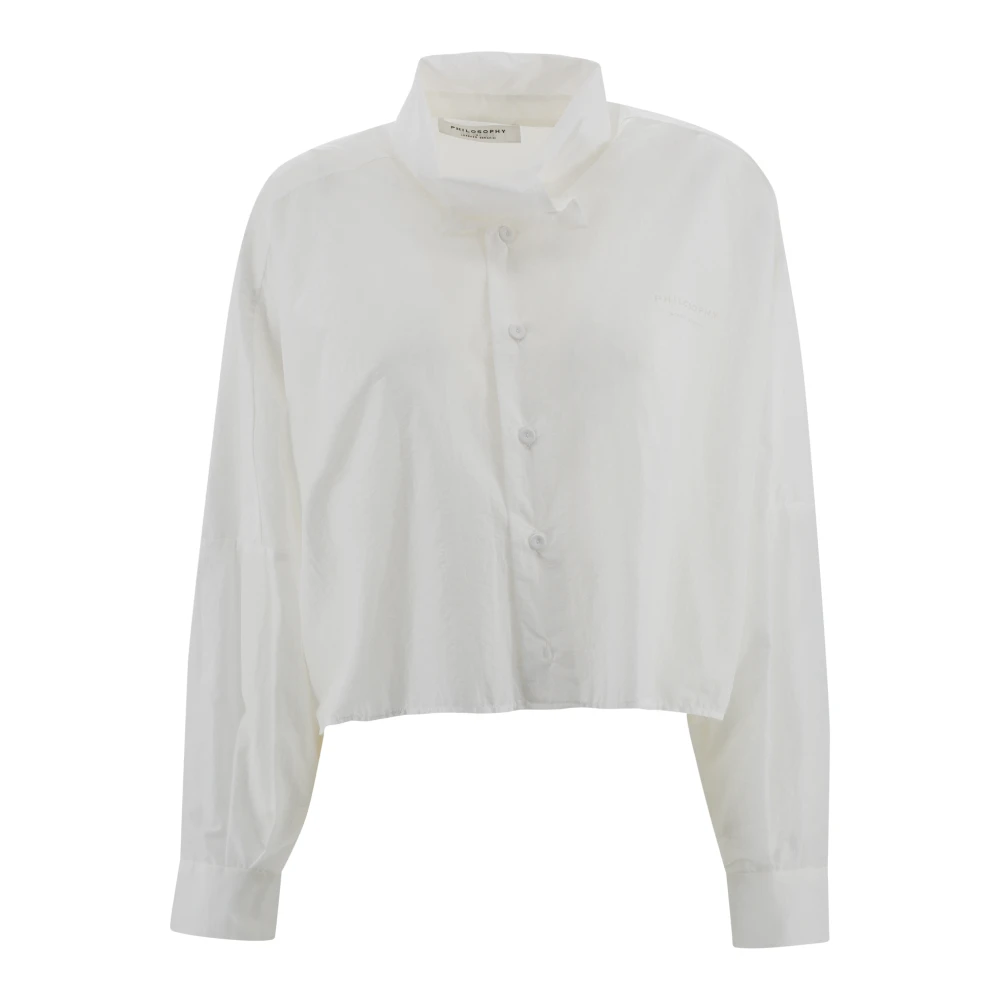 Philosophy di Lorenzo Serafini Witte Button-Down Shirt met Uniek Design White Dames