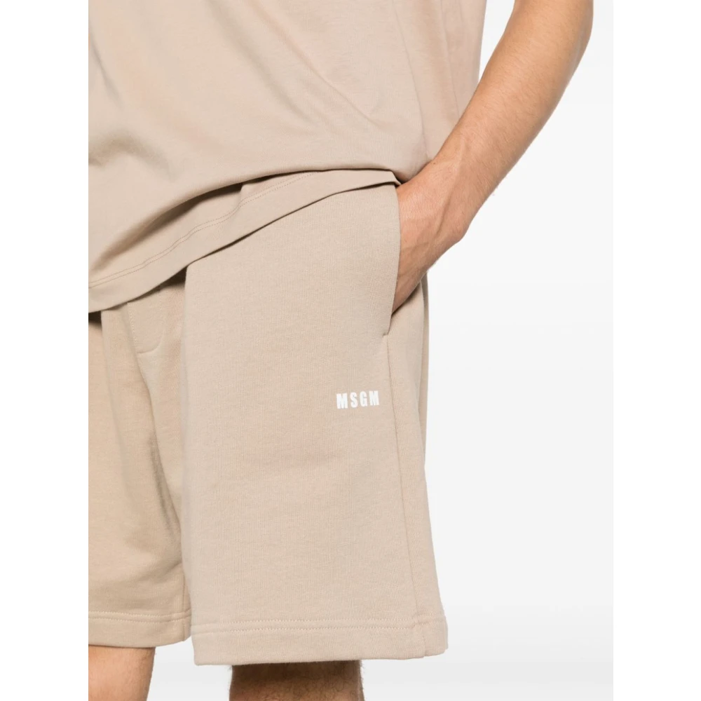 Msgm Neutrale shorts voor een stijlvolle look Beige Heren