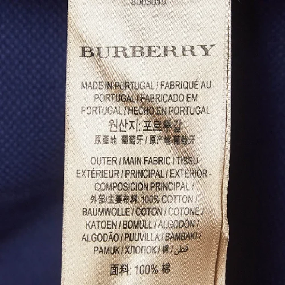 Burberry Vintage Pre-owned Cotton tops Blue Heren