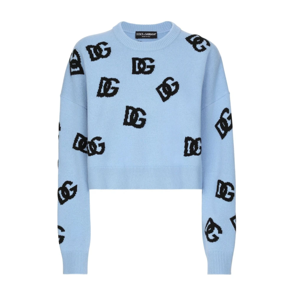 Dolce & Gabbana Heldere Blauwe Sweatshirt Aw24 Blue Dames