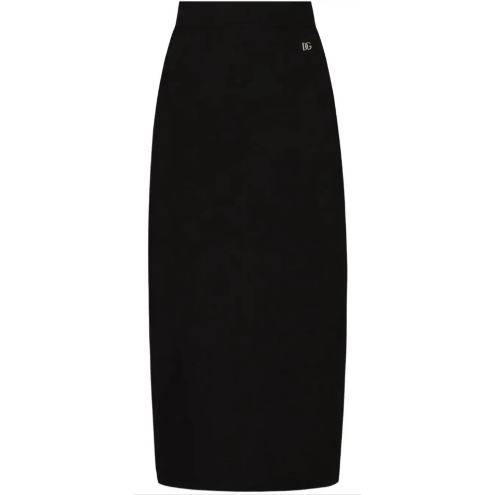 Dolce & Gabbana Black Midi Skirts, Female, S, Midi Skirt