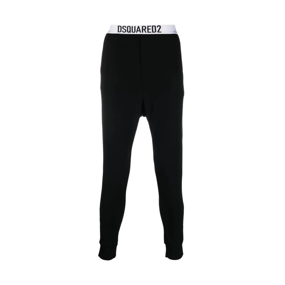 Dsquared2 Svart Pyjamas Set med Ultra-Mjuk Känsla Black, Herr