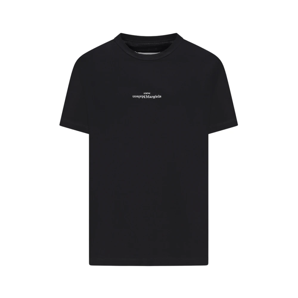 Maison Margiela , T-Shirts, Male, Black, M, Distorted Logo T-Shirt - Image 5