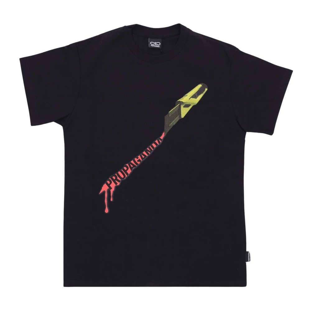 Propaganda Zwarte Cutter Tee Korte Mouw T-shirt Black Heren