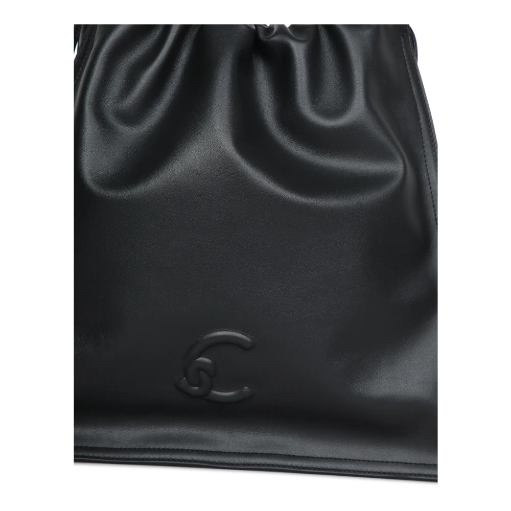 Coccinelle Zwarte Leren Schoudertas Black Dames