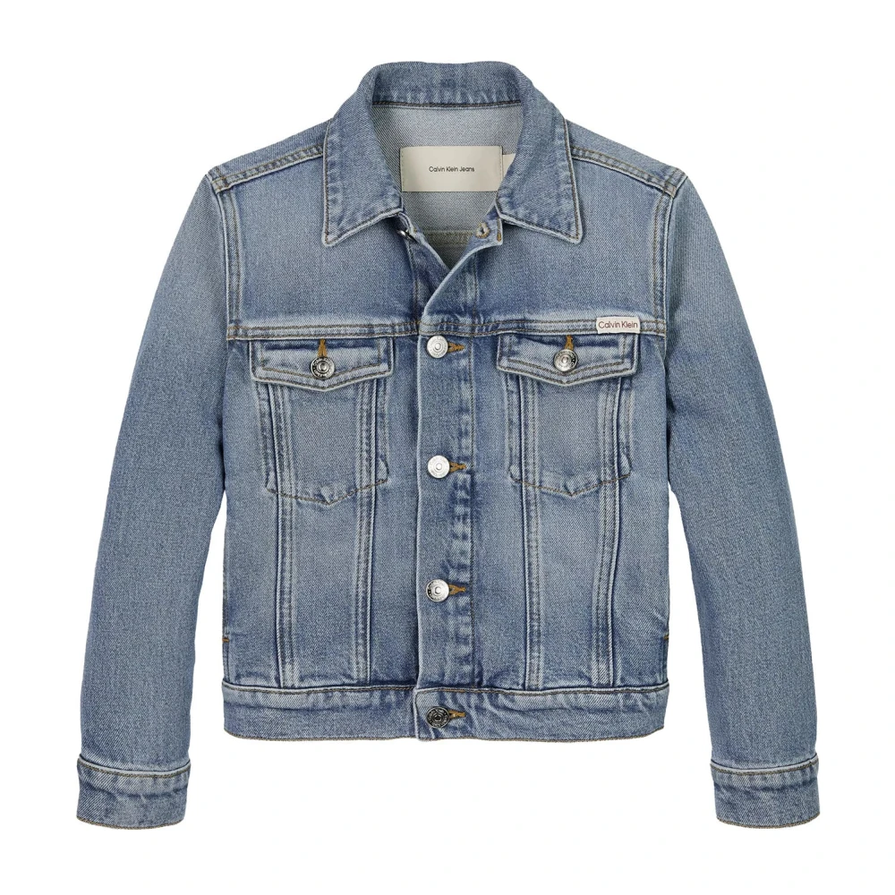 Calvin Klein Jeans Boys Blue Denim Jacket - Light Jackets - 16 Y - Kids