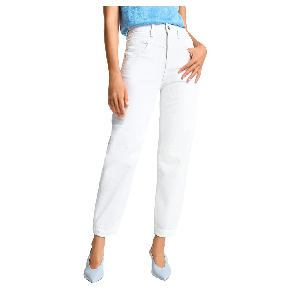 Rich & Royal Casual Wit Denim Jeans White Dames