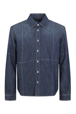 Denimskjorta med vikt effekt