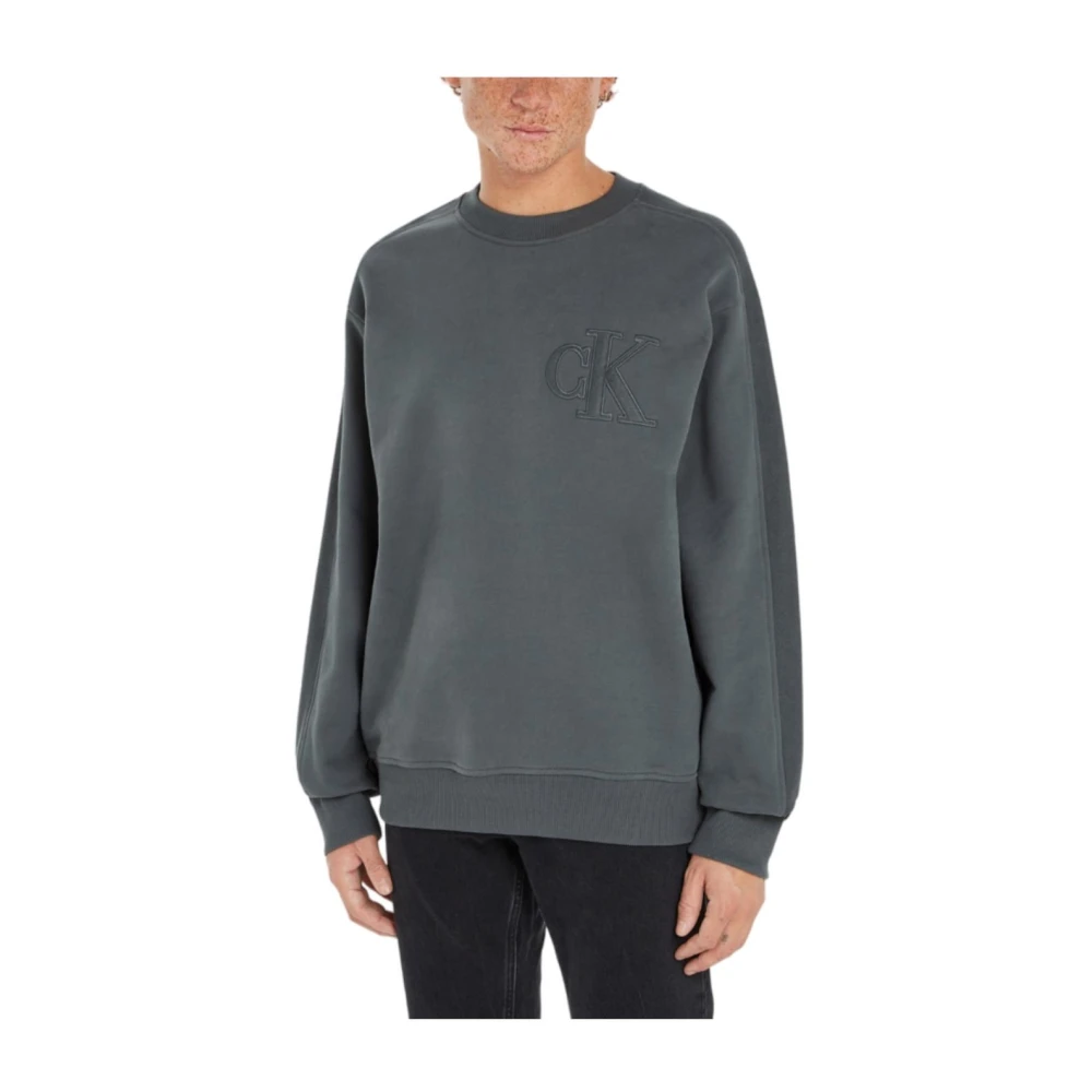 Calvin Klein Applique Sweatshirt Green Heren