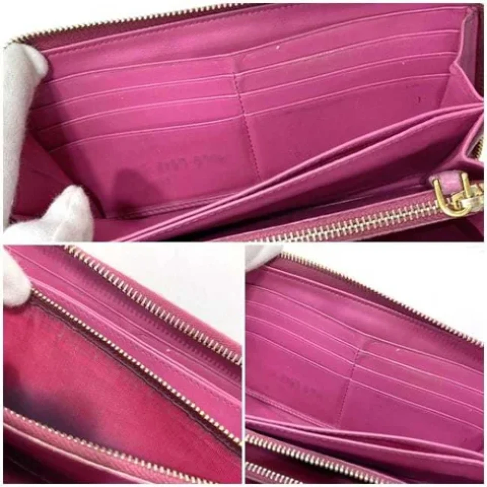 Prada Vintage Pre-owned Leather wallets Pink Dames
