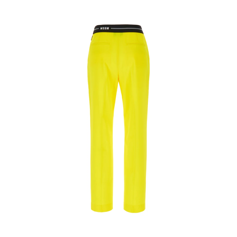 Msgm Stijlvolle Broeken voor Mannen en Vrouwen Yellow Dames