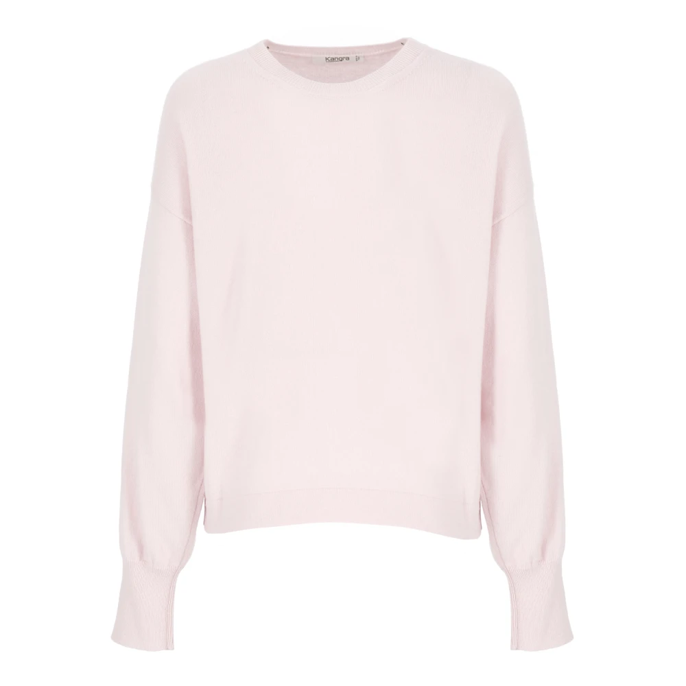 Kangra Roze Kasjmier Crewneck Trui Vrouw Pink Dames