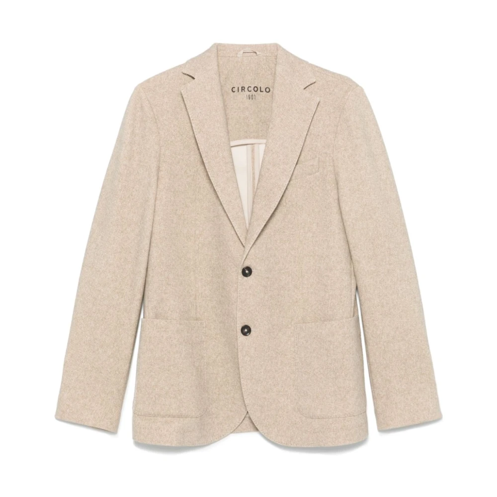 Circolo 1901 Beige Katoenen Blazer Outerwear Aw24 Beige Heren