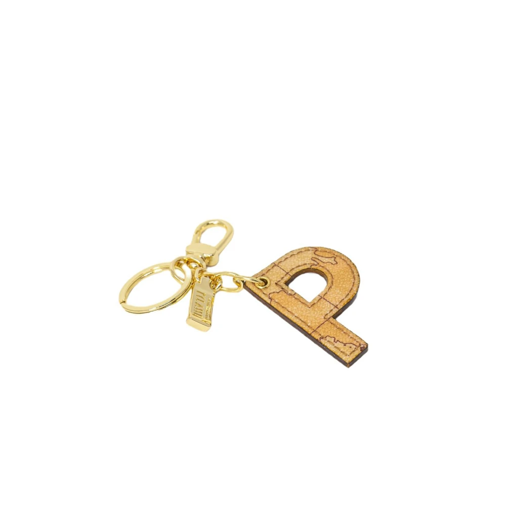 Alviero Martini 1a Classe Geo Map Style Sleutelhanger Beige Dames