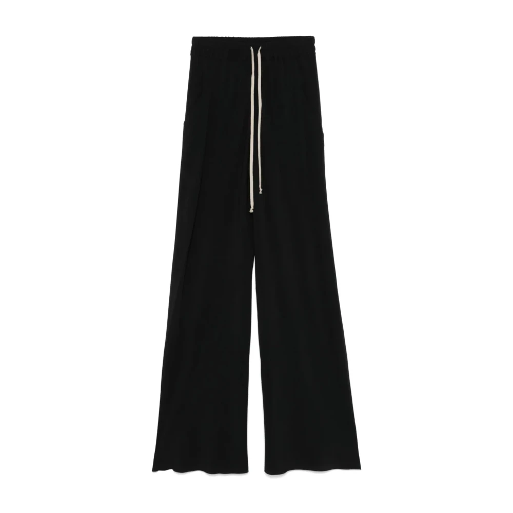 Rick Owens Black Casual Drawstring Trousers - Female - Wide Trousers - S - Trousers