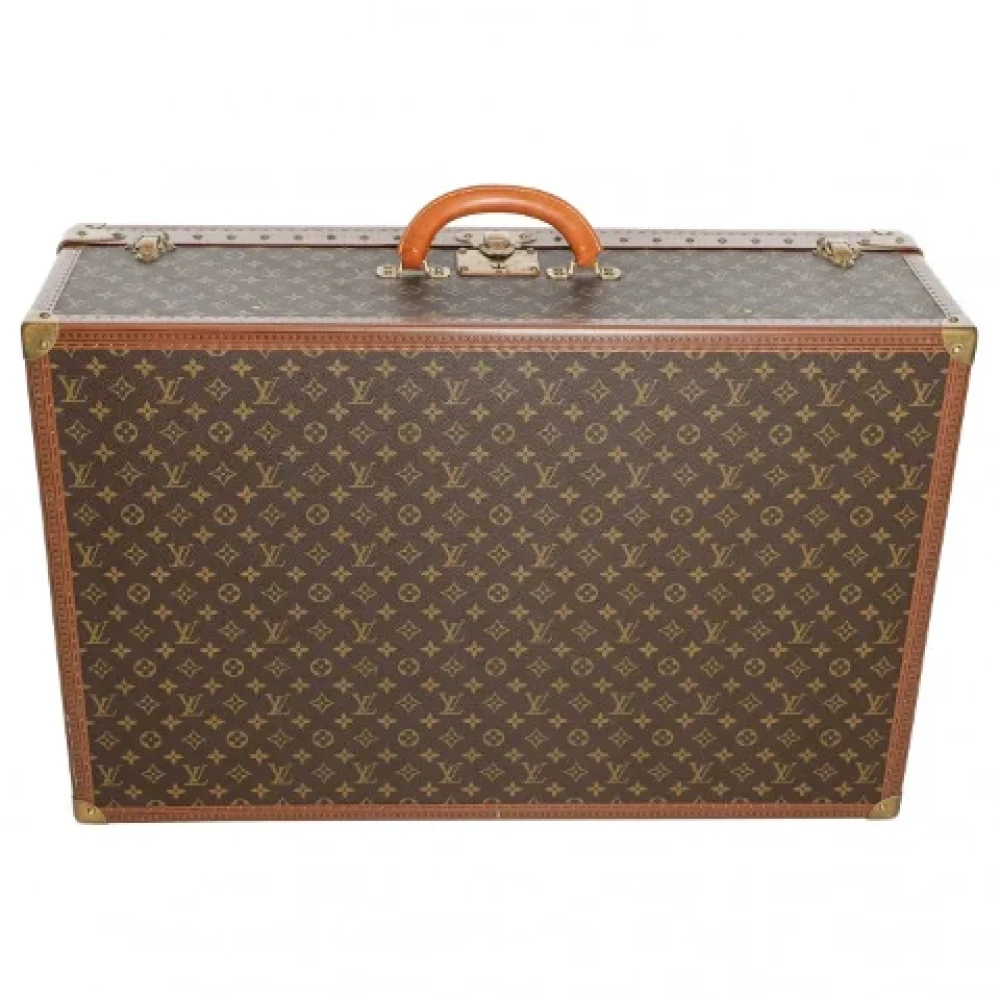 Louis Vuitton Vintage Bruine Stoffen Louis Vuitton Reistas Brown Dames