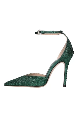 Anitta Satin och Rhinestone Slingback Pumps