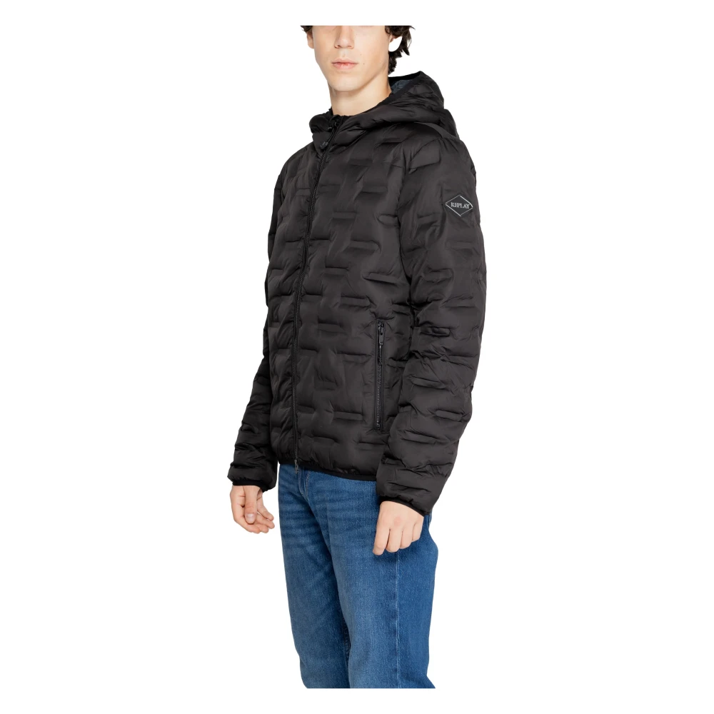 Replay Zwarte Hooded Ritsjas Heren Herfst Winter Black Heren