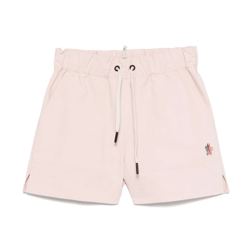 Moncler Women's Pink Coral Windproof Shorts With Pockets - Short Shorts - S - Shorts