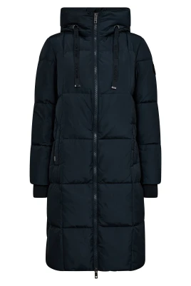 Marinblå Square Down Coat Jacka