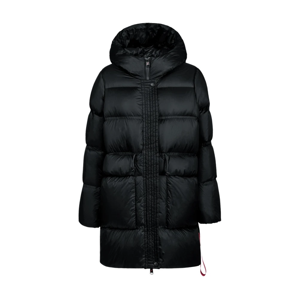 Afterlabel Glanzende Nylon Horizontale Quilted Jas Black Dames