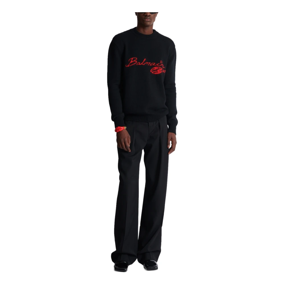 Balmain Wol Ki jumper Black Heren