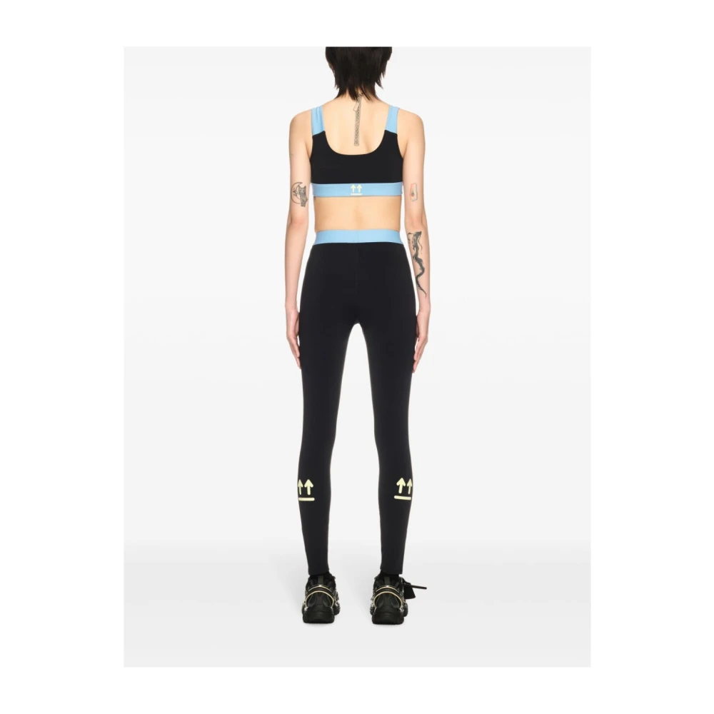 Off White Zwart Logo Onderband Scoop Neck Ondergoed Black Dames