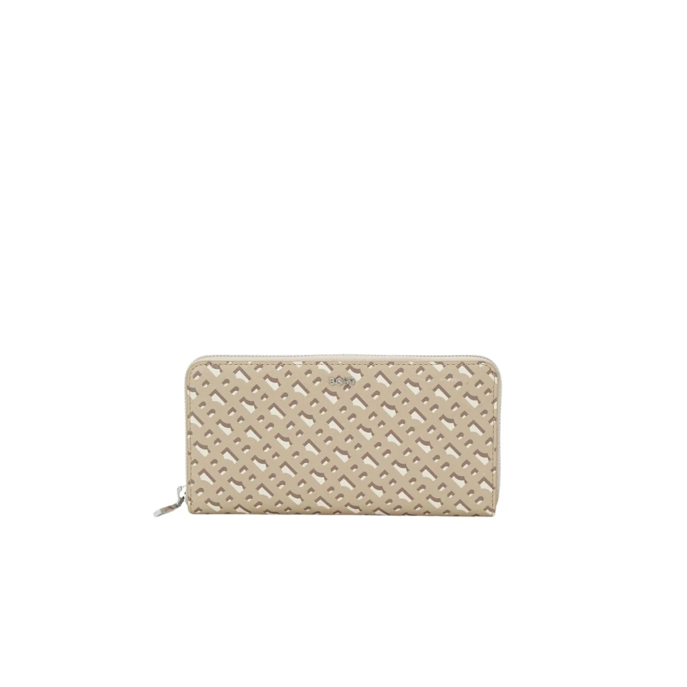 Hugo Boss Dames Ziparound Portemonnee Liriel Beige Dames