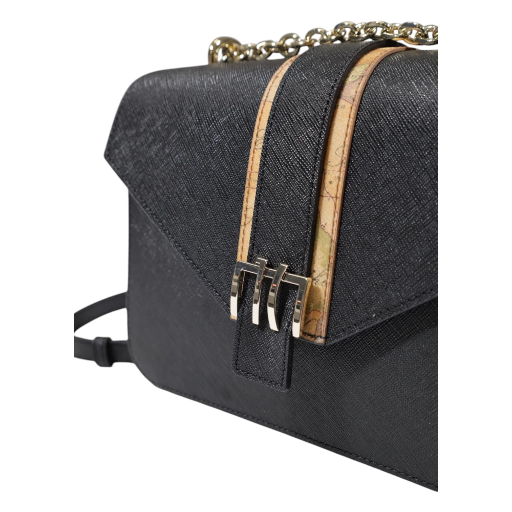 Alviero Martini 1a Classe Stijlvolle Middelgrote Tassen Collectie in PVC Black Dames