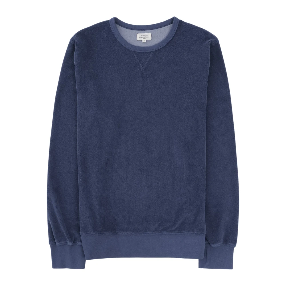Hartford Tijdloze Bouclette Sweatshirt Blue Heren