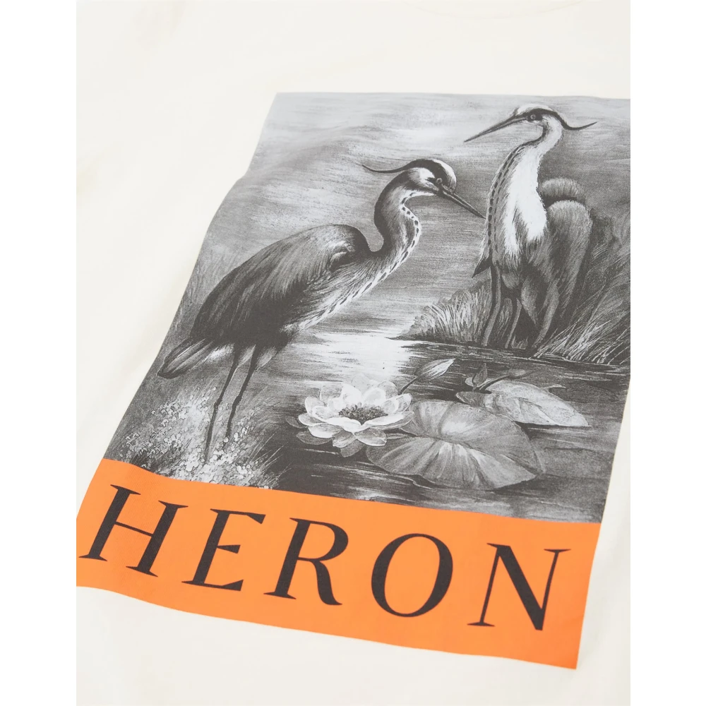 Heron Preston BW Logo Print T-shirt van katoen White Heren