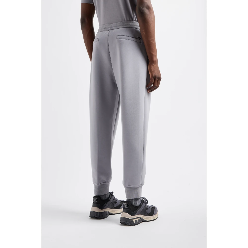 Emporio Armani Sportieve Stijl Grijze Fleece Broek Gray Heren